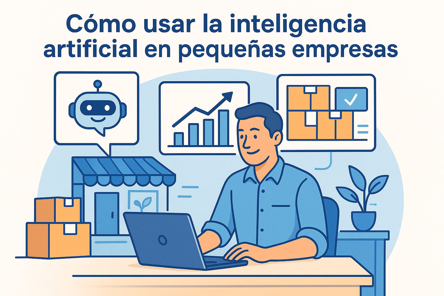 🏢 Cómo usar la inteligencia artificial en pequeñas empresas y crecer más rápido